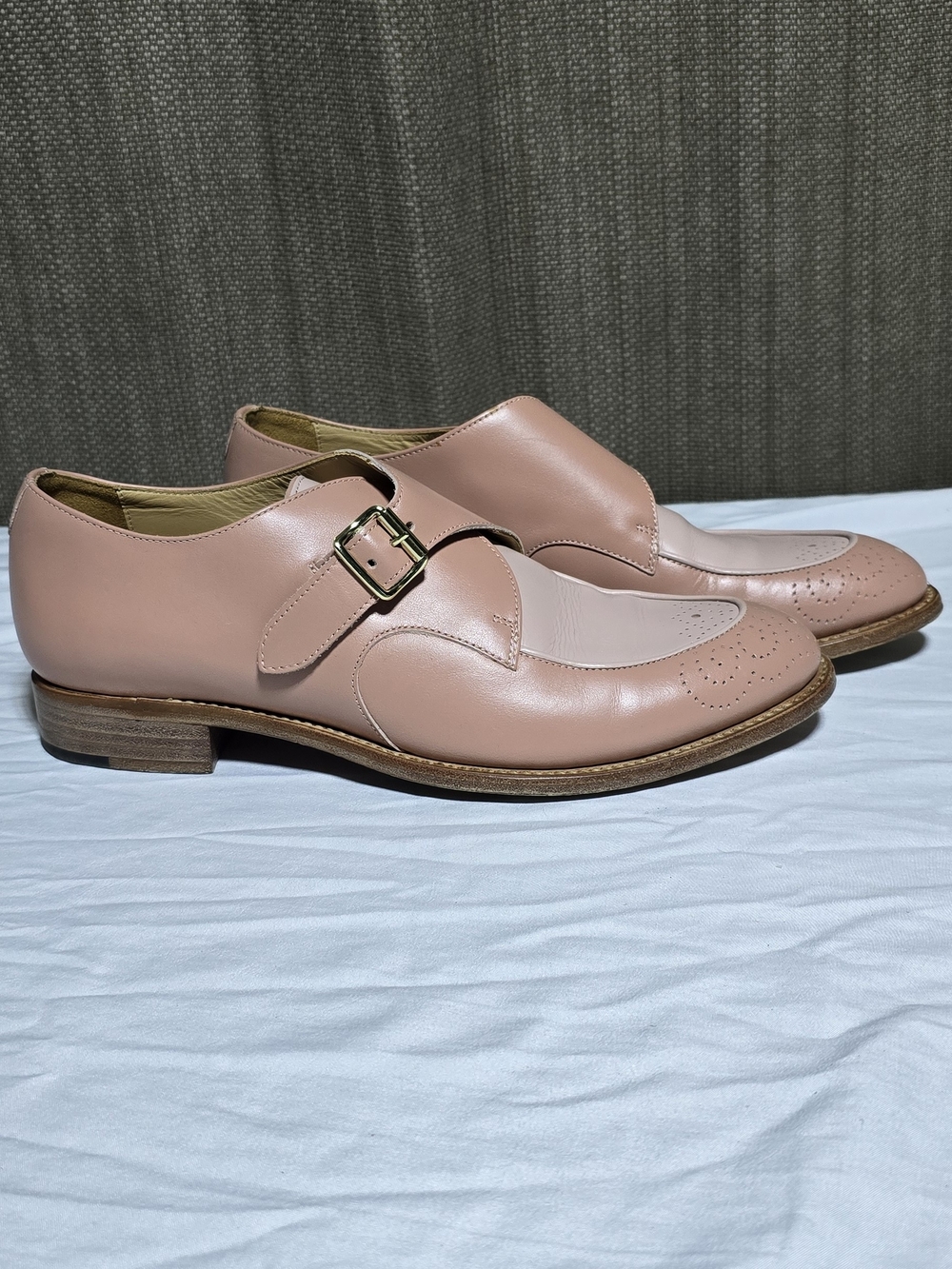 The Office of Angela Scott Mr Georgie Blush Monk Strap Loafers EU40
